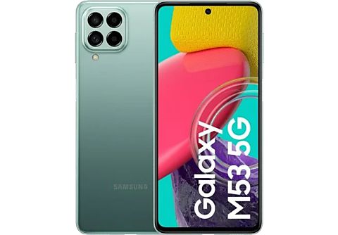 Móvil - Samsung Galaxy M53 5G, Verde, 128 GB, 8 GB RAM, 6.7" Full HD+, MediaTek MT6877 Octa-Core (2.4GHz. 2GHz), 5000 mAh, Android