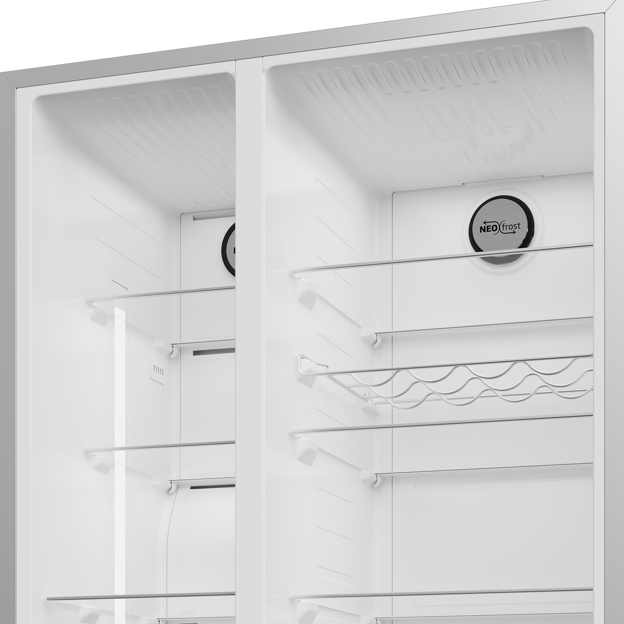 Frigorífico americano - Beko GN162341XBN, 179 cm, 571 l, NeoFrost Dual Cooling, Inox