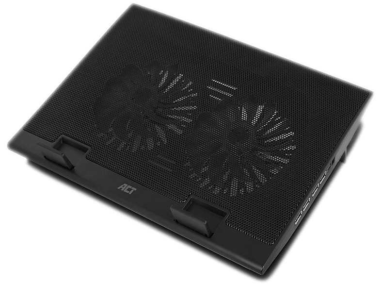 Support pour ordinateur portable ACT avec ventilateurs de refroidissement et hub USB pour ordinateurs portables jusqu'à 17"