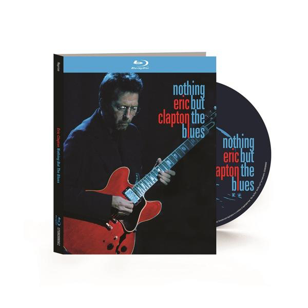 Eric Clapton Albumcover: Mann spielt Gitarre, Albumtitel auf Cover und CD.