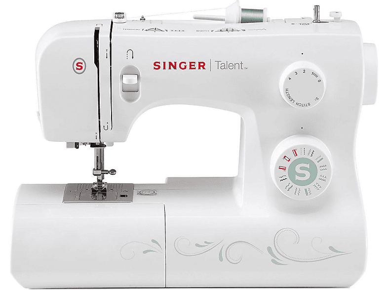 Singer 3321D Talent Nähmaschine (21-Stiche, Freiarmnähen, Weiß)