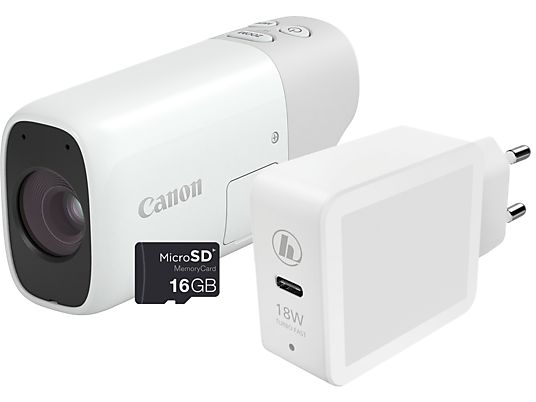 CANON Kit base PowerShot ZOOM - Fotocamere con teleobiettivo zoom compatto in stile cannocchiale Bianco