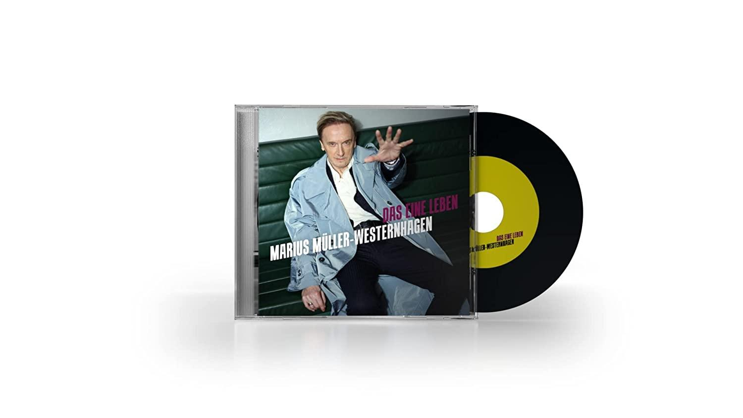 Eine CD-Hülle mit dem Bild eines Mannes und Text darauf sowie eine schwarze Schallplatte.