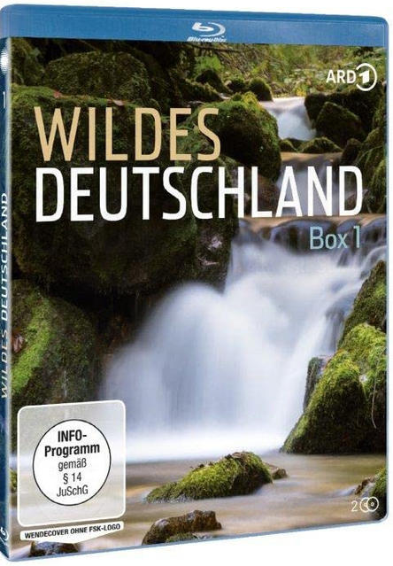 DVD-Box-Art mit einer Wasserfallszene und Text.
