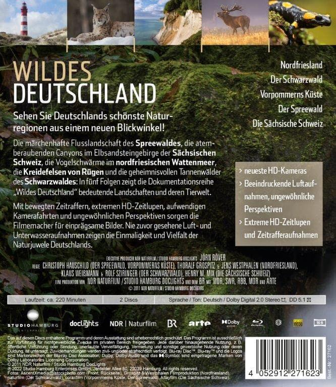 DVD-Cover von Wildes Deutschland. Zeigt Landschaften und Tiere.