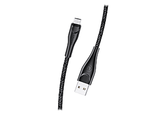 USAMS MicroUSB adat és töltőkábel, 1,2 méter, fekete (SJ393USB01)