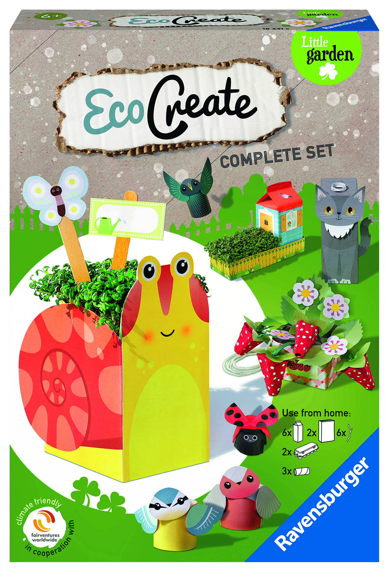 Ravensburger EcoCreate Little Garden - Kreatives Bastelset Für Kinder Ab 6 Jahren