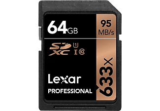 LEXAR 64GB Professional 633x SDXC™ UHS-I, 95MB/s okuma 45MB/s yazma C10 V30 U3 Hafıza Kartı