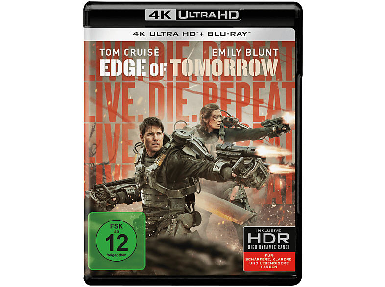Live Die Repeat Edge Of Tomorrow [4K Ultra HD Bluray + Bluray