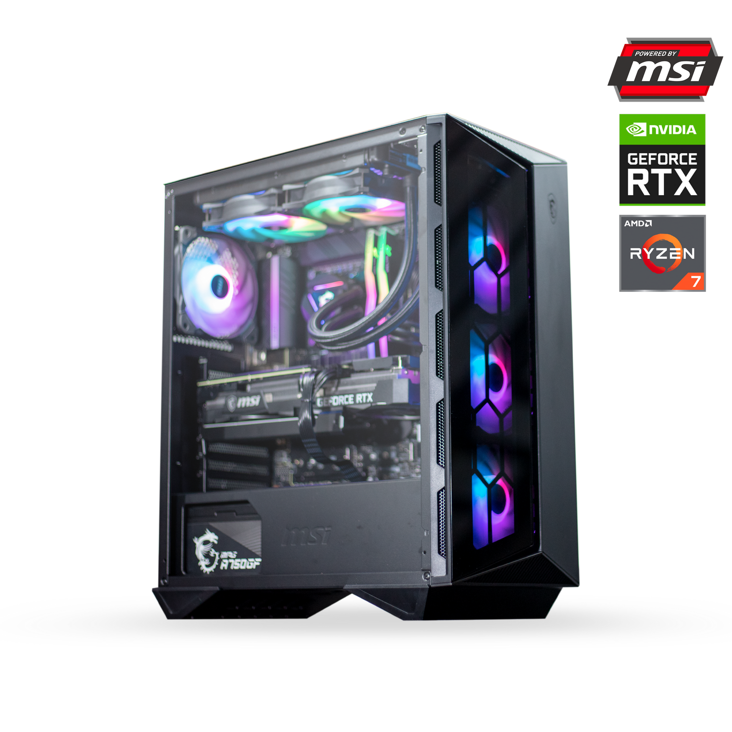 REACONDICIONADO PC gaming - PC Clon Powered By MSI MPG GUNGNIR 110R, AMD Ryzen™ 7 5800X, 16GB RAM, 1TB SSD, RTX3070 VENTUS 2X OC LHR, Ubuntu