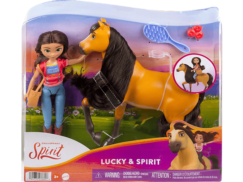 MATTEL Spirit Puppe Lucky & Pferd Spirit Spielset Mehrfarbig