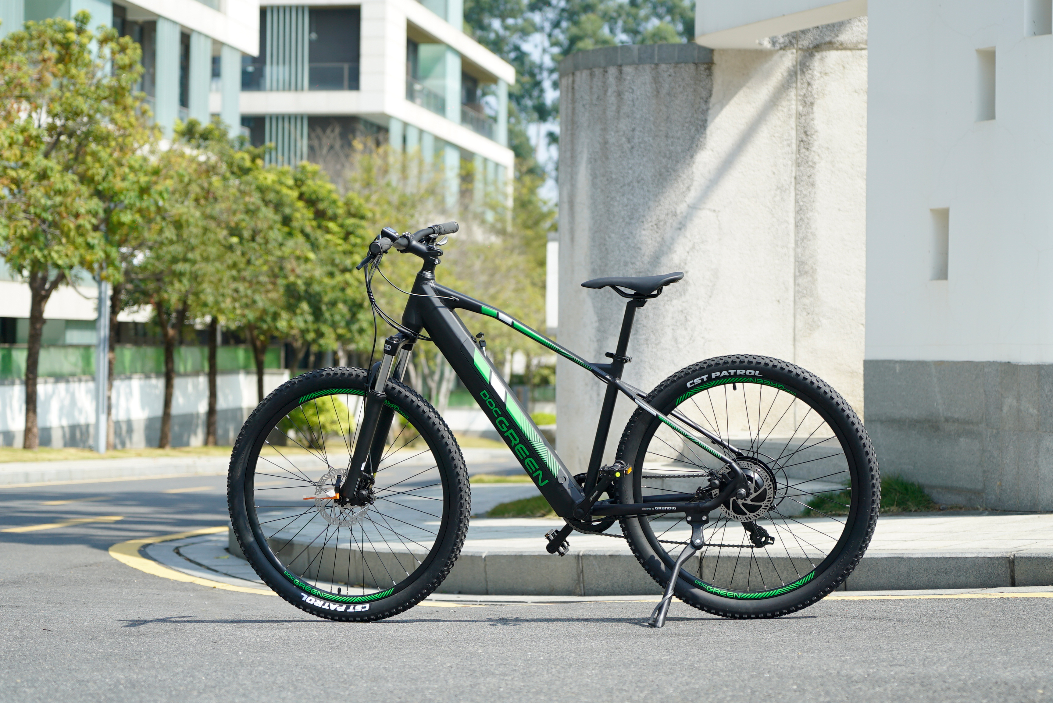 DOCGREEN DEVOS Mountainbike (Laufradgröße: 27,5 Zoll, Unisex-Rad, Schwarz)