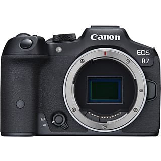 CANON Systemkamera EOS R7 Gehäuse, 32.5MP APS-C, 15 B/s, 2.36Mio OLED Sucher, 2.95 Zoll Touch LCD, Schwarz