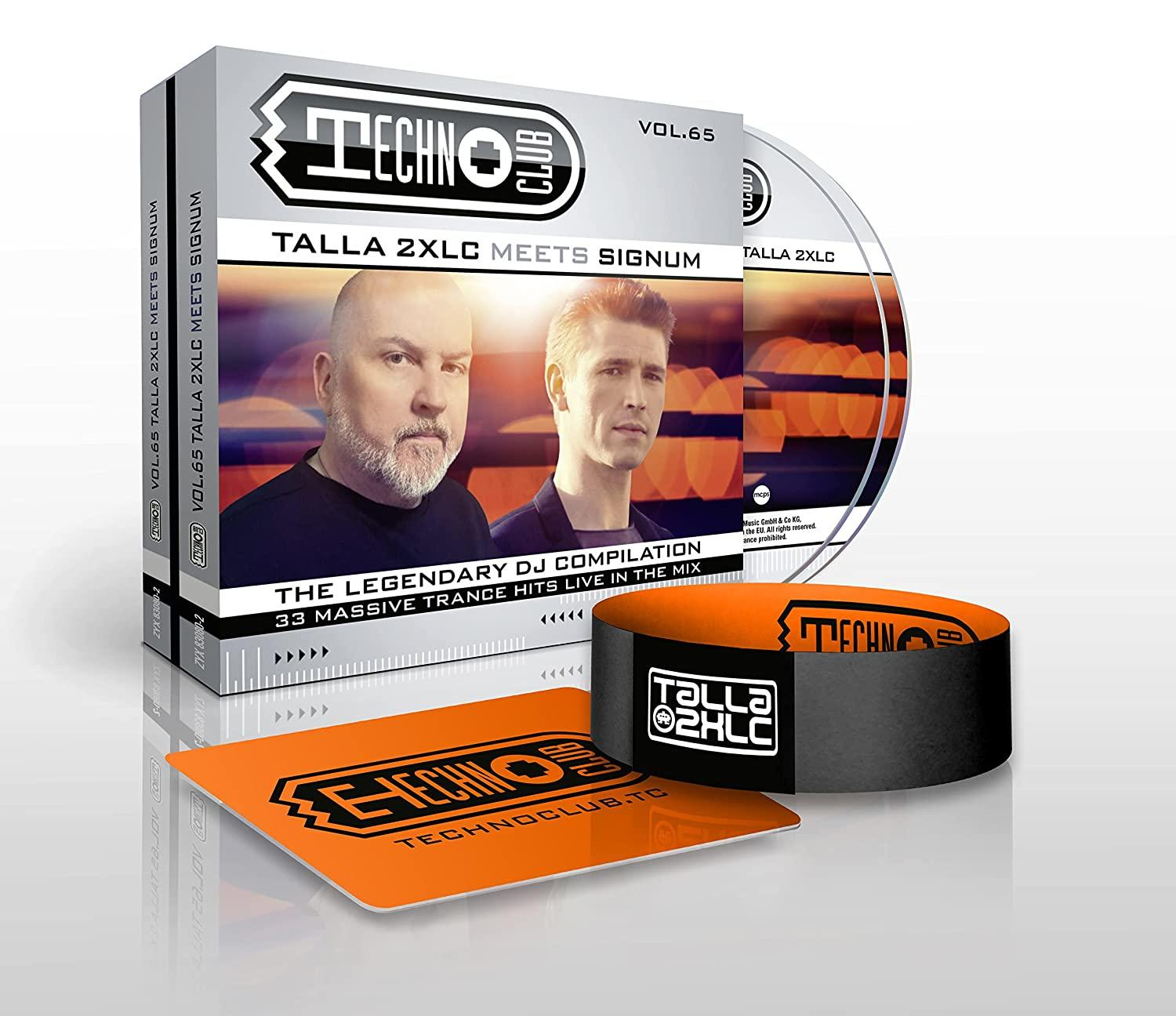 CD-Compilation-Boxset mit zwei Männern auf der Vorderseite. Enthält CD, Armband und Karte.