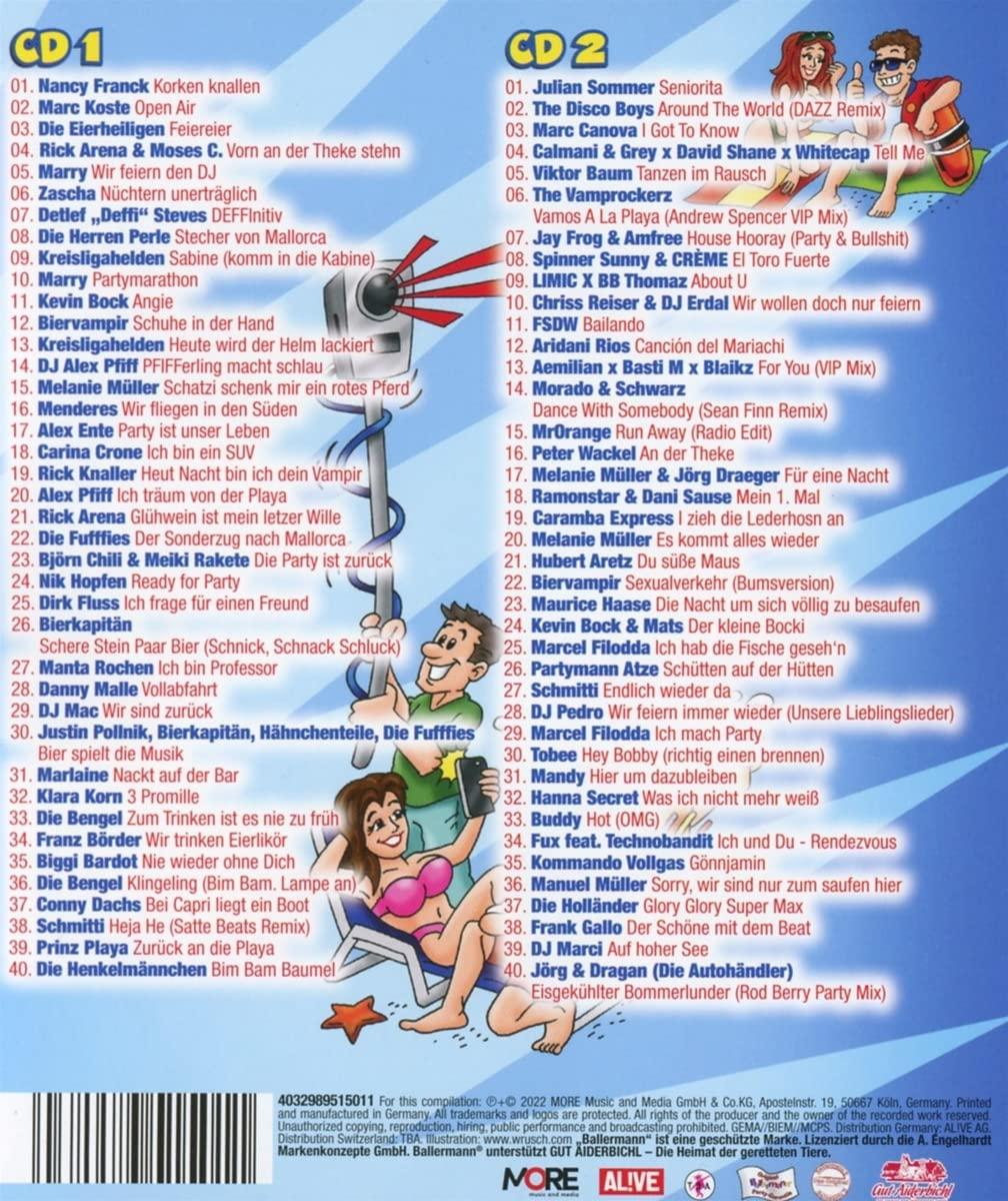 CD-Cover mit Titellisten und verschiedenen Grafiken und Texten.