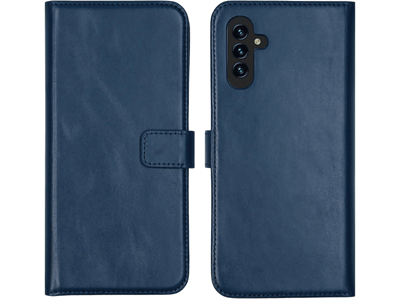 Selencia Booktype Leder Voor Samsung Galaxy A13 4g Donkerblauw