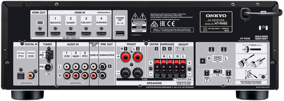 ONKYO HT-S5915 5.1.2 házimozi rendszer