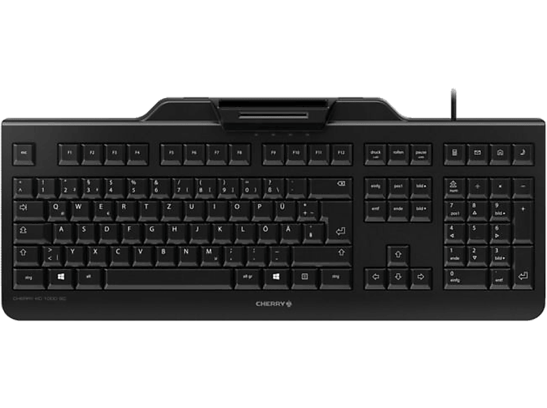 MediaMarkt Schwarz online kaufen integriertem CHERRY Tastatur KC Smartcard-Terminal, USB, | SC 1000 mit QWERTZ,