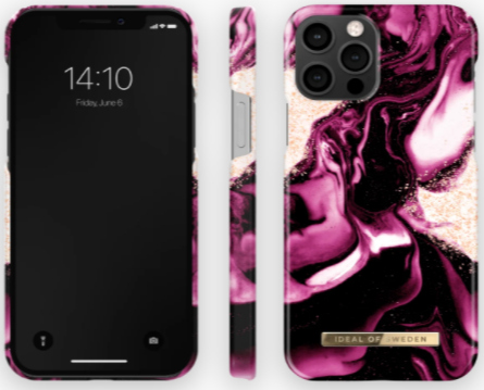 IDEAL OF SWEDEN Cover iPhone 12 Pro Golden Ruby Marble (DS FC319-IP12P)