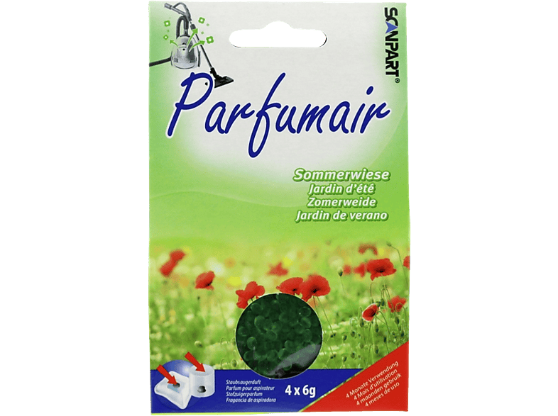 Accesorio aspirador - Scanpart 2690040031, Ambientador para aspiradora, 4x Bolsitas de 6g, Verde