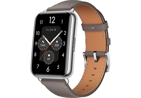 Smartwatch - Huawei Watch Fit 2, Batería hasta 10 días, 130 - 210 mm, Piel, Nebula Gray