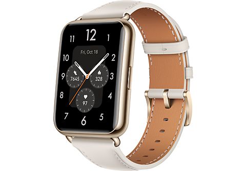 Smartwatch - Huawei Watch Fit 2, Batería hasta 10 días, 130 - 210 mm, Piel, White