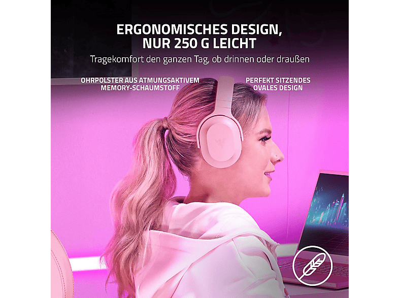 RAZER Barracuda X Gaming-Headset, pink; Gaming Headset — Foto 2 von 5