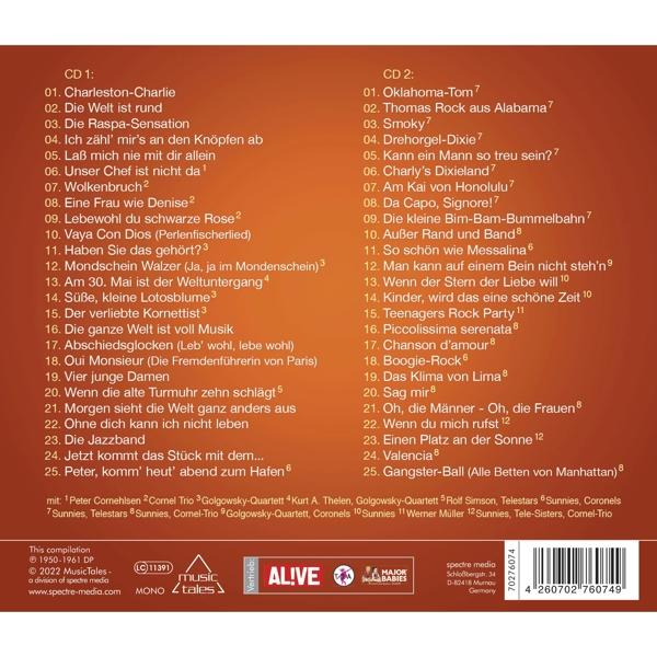 CD mit Titelliste. Titel sind auf Deutsch.