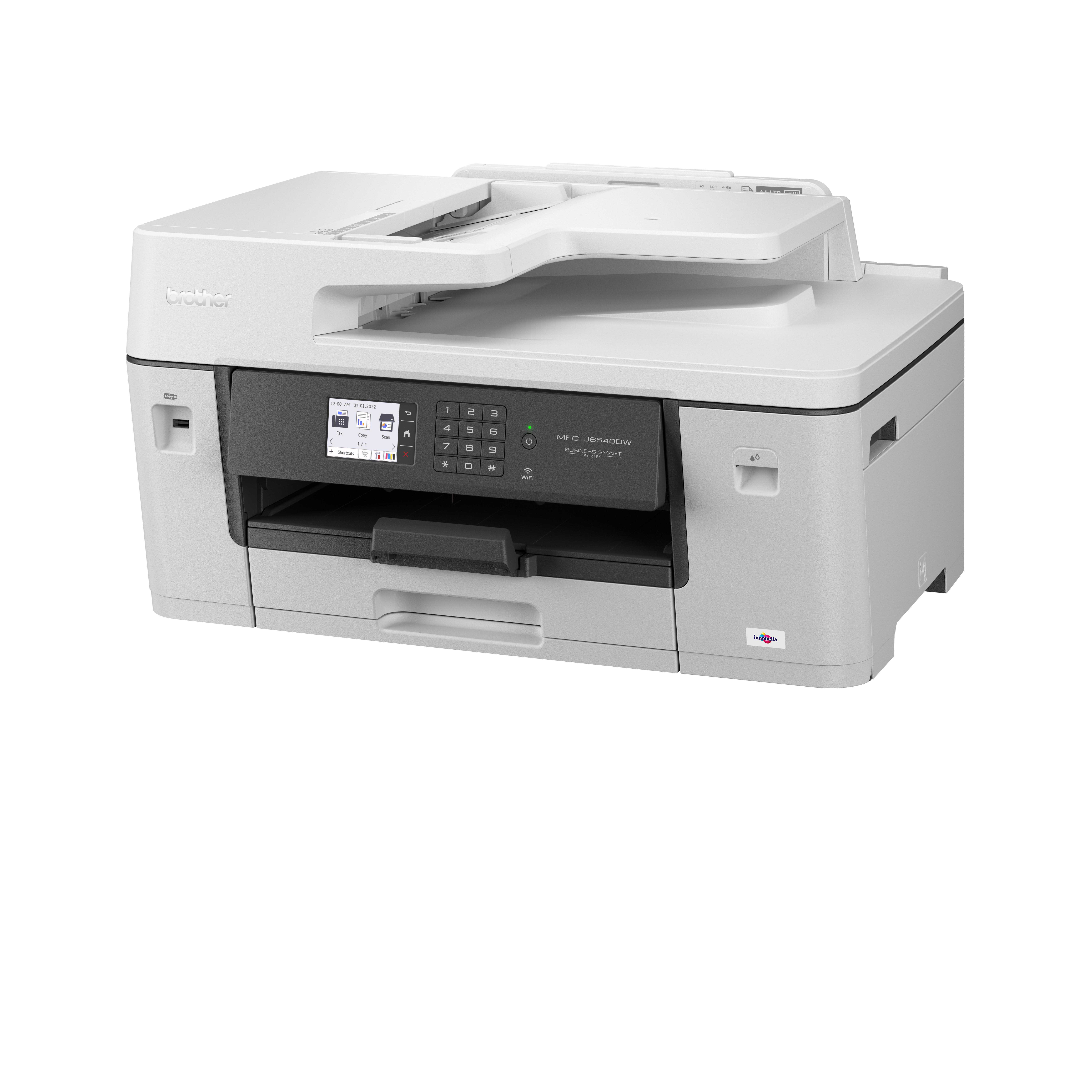 BROTHER MFCJ6540DW 4-in-1 Business-Ink Multifunktionsgerät mit DIN A3 Duplexdruckfunktion, A4, 28 S./Min Drucken, ADF, Weiß 4-in-1 Business-Ink Multifunktionsgerät, WLAN, Duplexeinheit (für beidseitigen Druck), Schwarz/Weiß
