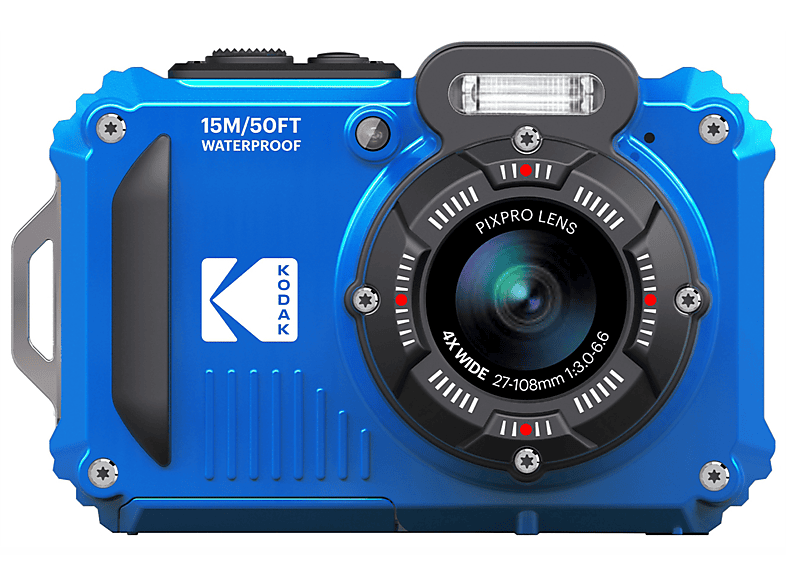 FOTOCAMERA DIGITALE KODAK PixPro WPZ2 Zoom ottico 4x, 16,35 megapixel, Blu