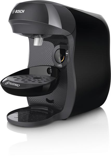 Eine schwarze Bosch Tassimo Kaffeemaschine.