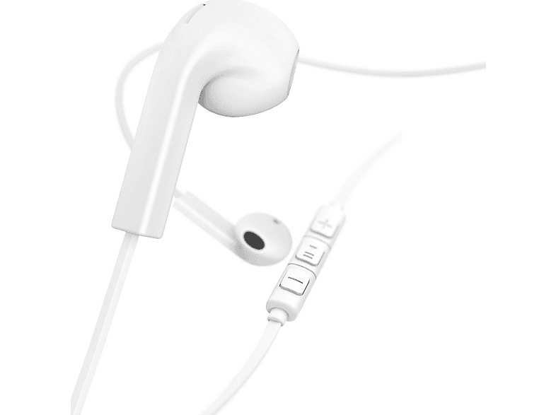 Hama Kopfhörer "Advance", Earbuds, Mikrofon, Flachbandkabel, weiß — Foto 3 von 5