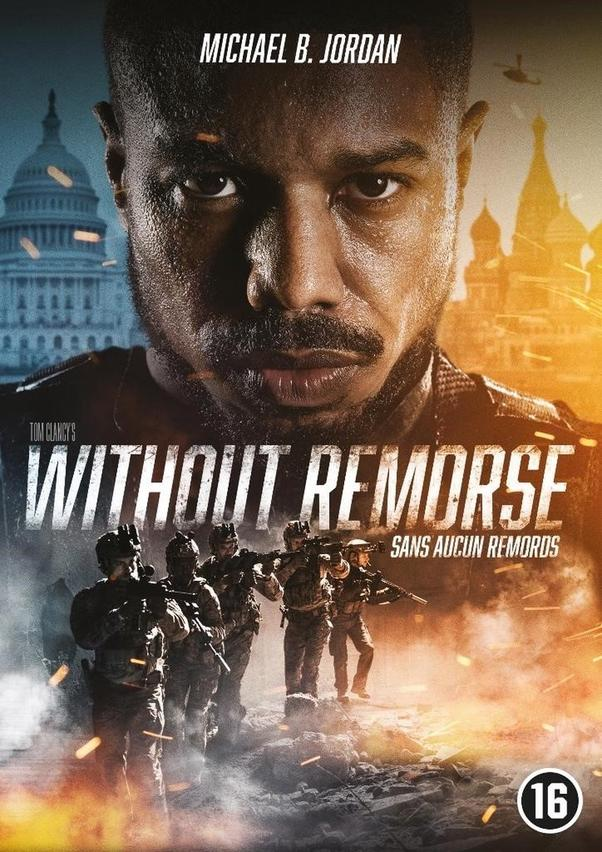 Movie poster with Michael B. Jordan. Soldiers with guns in the background, with a city.
