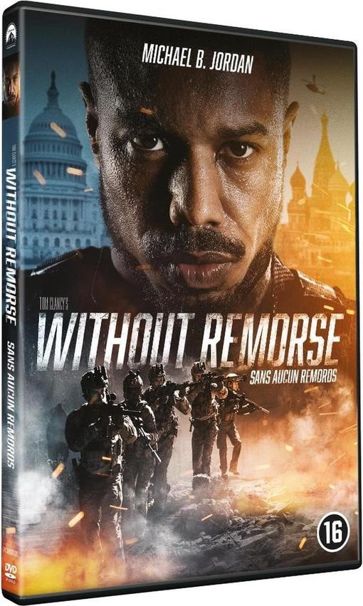 Movie DVD case for "Without Remorse". Features Michael B. Jordan and a group of soldiers.
