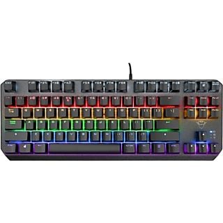 Teclado gaming - Trust GXT 834 Callaz TKL, USB, Retroiluminación, Tecnología N-key, Negro