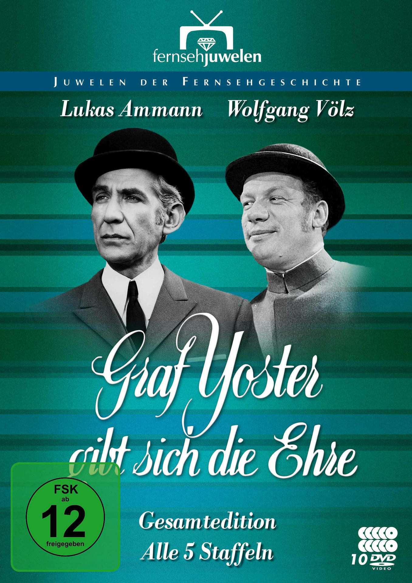 Filmcover mit zwei Männern in Anzügen, Text und grünem Hintergrund.