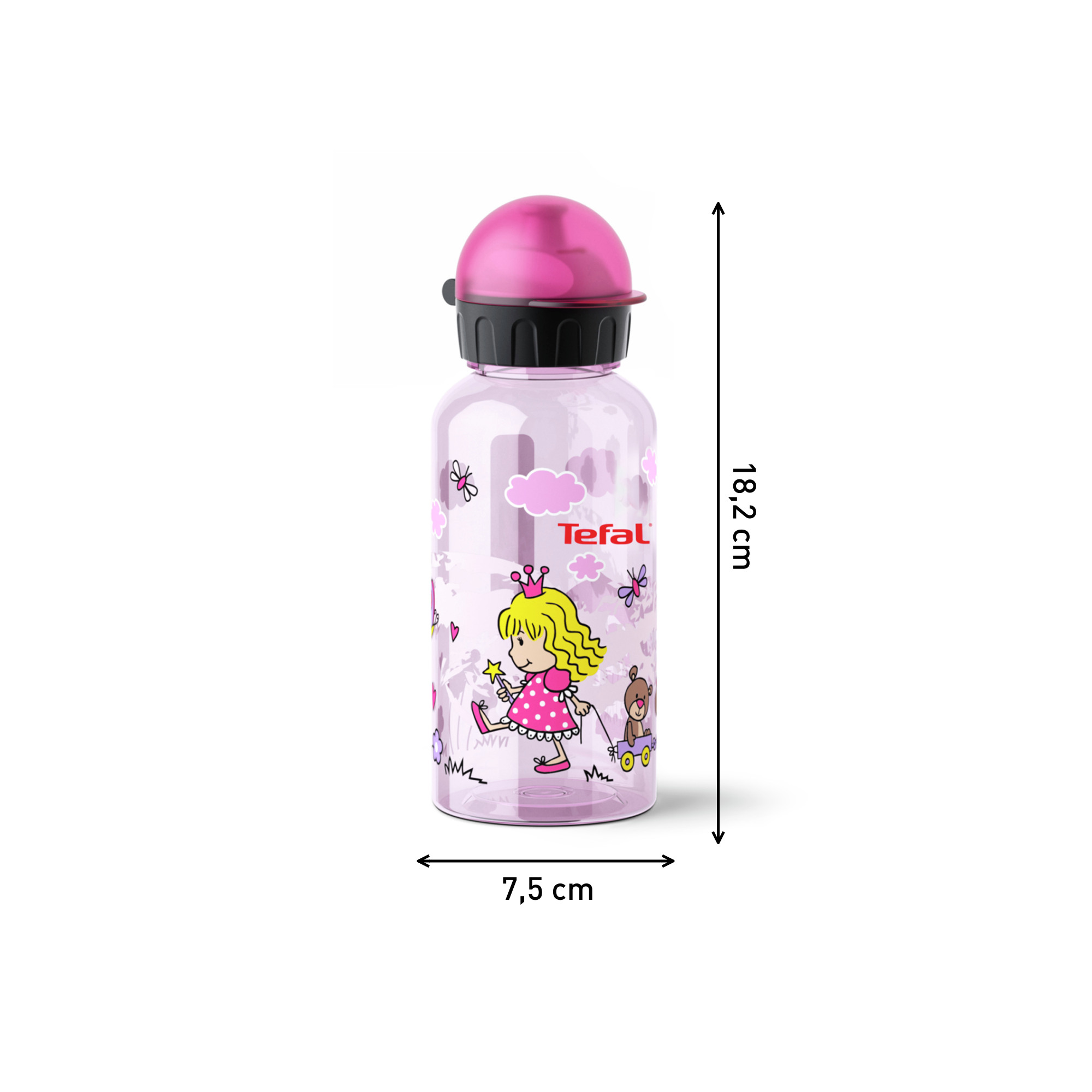 Pack fiambrera + botella - Tefal K31691SET, Princesa, Para niños, Rosa