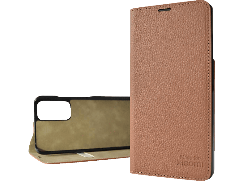 XIAOMI Marc, Echtleder, Bookcover, Xiaomi, 12, 12X, Cognac