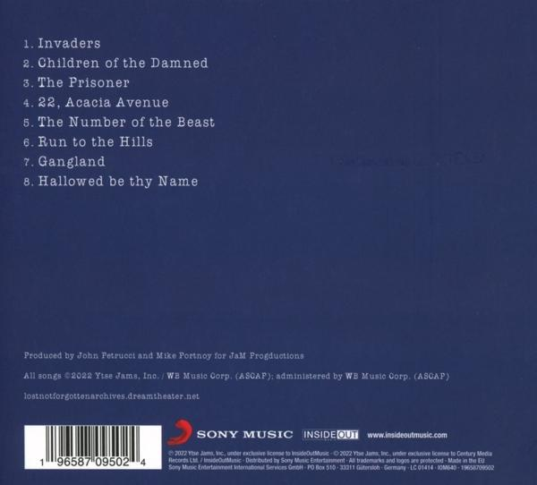 Dos d'un CD avec une liste des titres et du texte. Comprend le copyright, le code-barres et les infos de l'album.