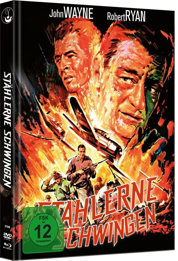 DVD-Hülle eines John Wayne Films auf Deutsch, mit Actionszene.
