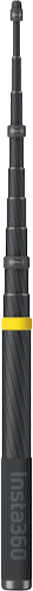 Eine schwarze, ausziehbare Antenne mit gelbem Band.