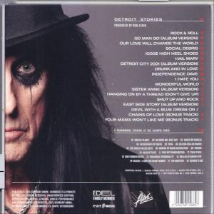 Rückseite einer Musik-CD. Alice Cooper Bild mit Titelliste.