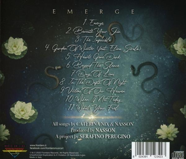 Albumcover mit Schlangen und Lilien. Text listet Songtitel und Credits auf.