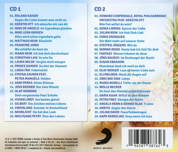 CD-Cover mit Titellisten auf Deutsch.  Farbenfroh.