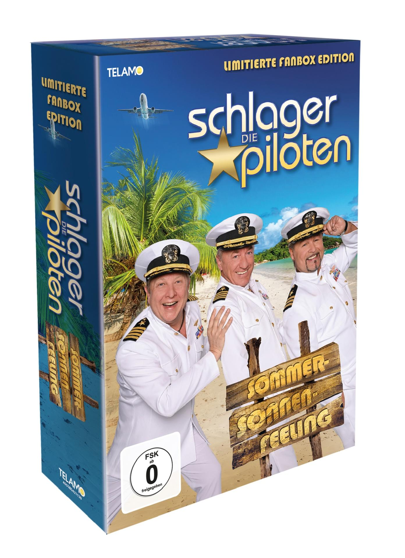 DVD-Box mit drei Männern in Matrosenuniformen, mit tropischem Strandhintergrund.