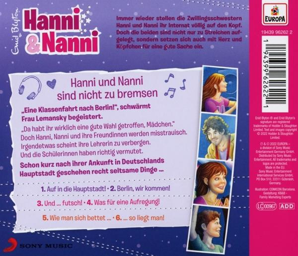 Rückseite eines Buches mit Text und Cartoon-Illustrationen.