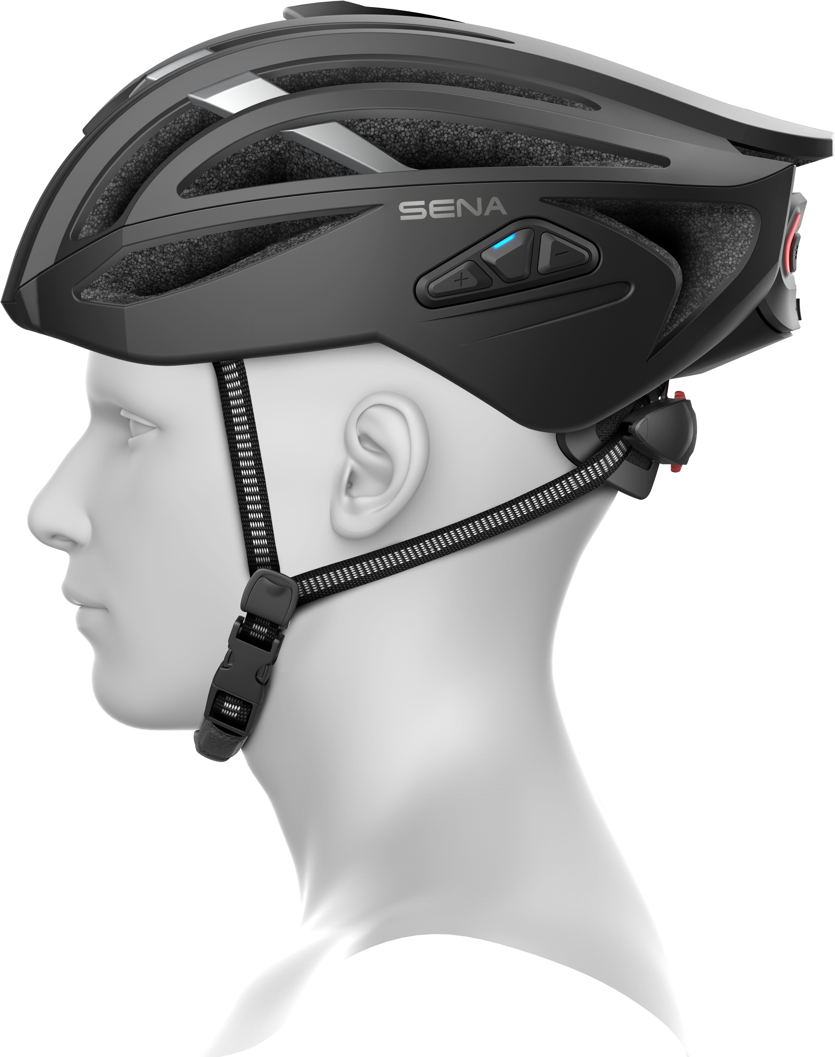 SENA Sena R2 Rennrad Smart Helm- Matt Black - Größe M (Fahrradhelm, Matt Black)