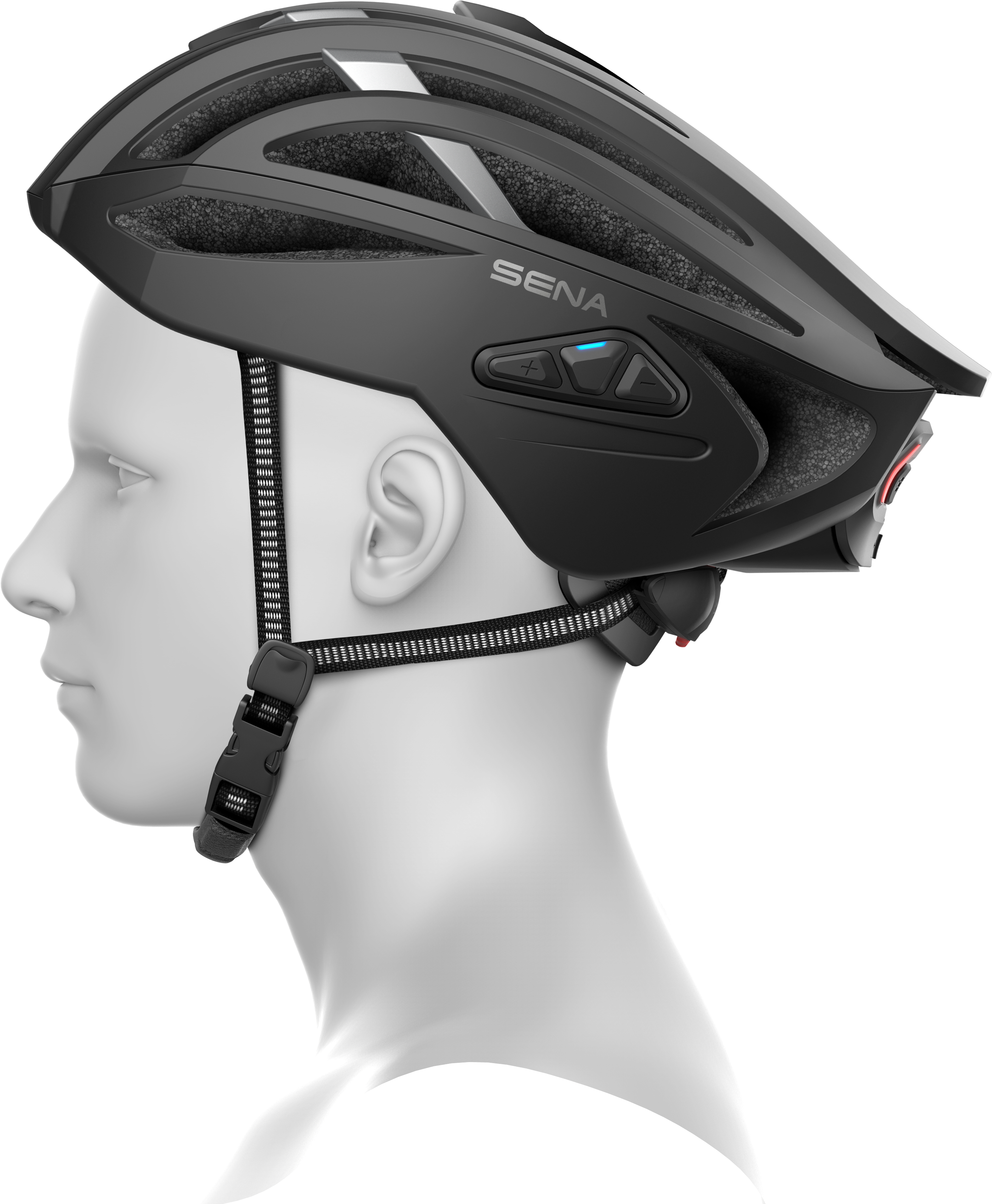 SENA Sena R2 Rennrad Smart Helm- Matt Black - Größe M (Fahrradhelm, Matt Black)