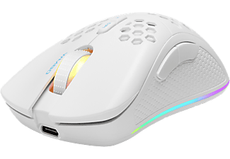 DELTACO GAMING White Line WM80 Ultralätt Trådlös  Gamingmus med RGB