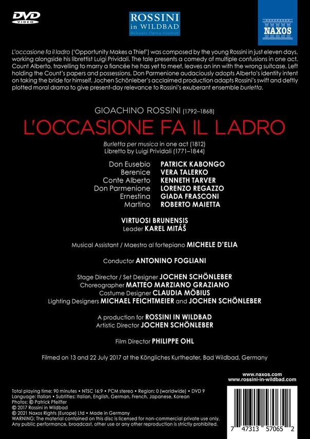 Virtuosi L\'OCCASIONE LADRO Various IL (DVD) - - Brunensis FA Artists,